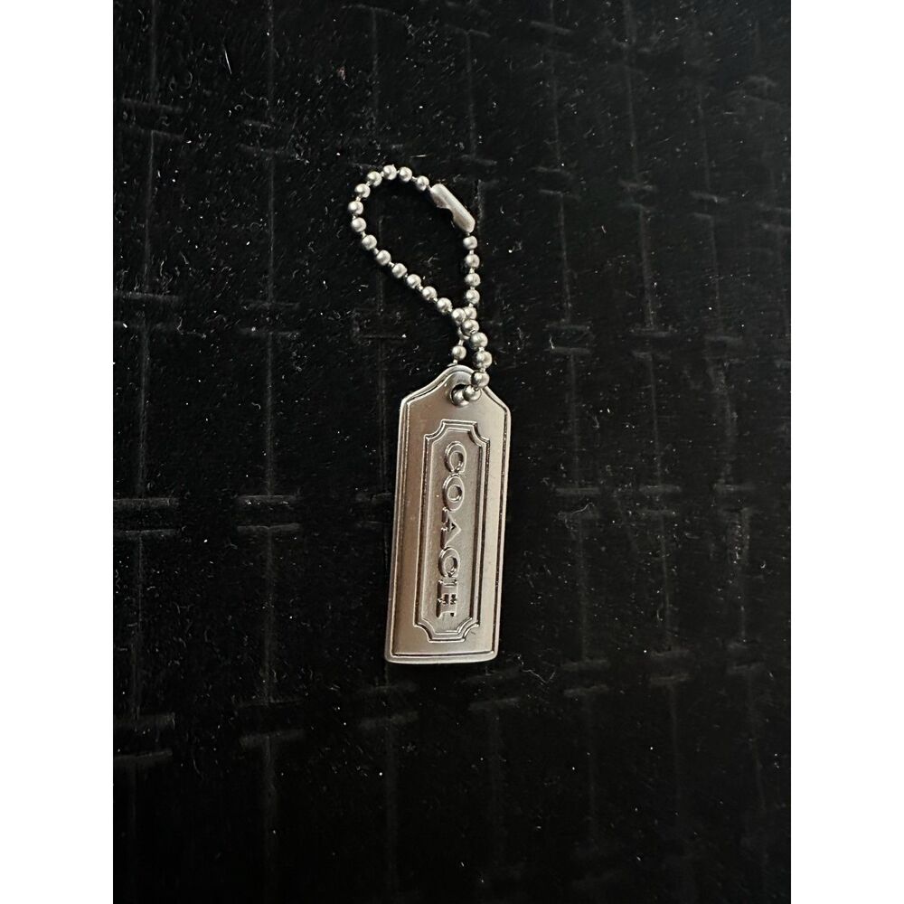 Coach Silver Metal Hangtag Keychain / Bag Charm EUC - Picture 2 of 4